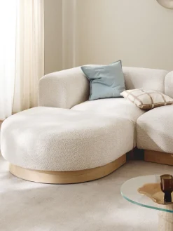 Módulo de esquina sofá de borreguillo bouclé Natalie