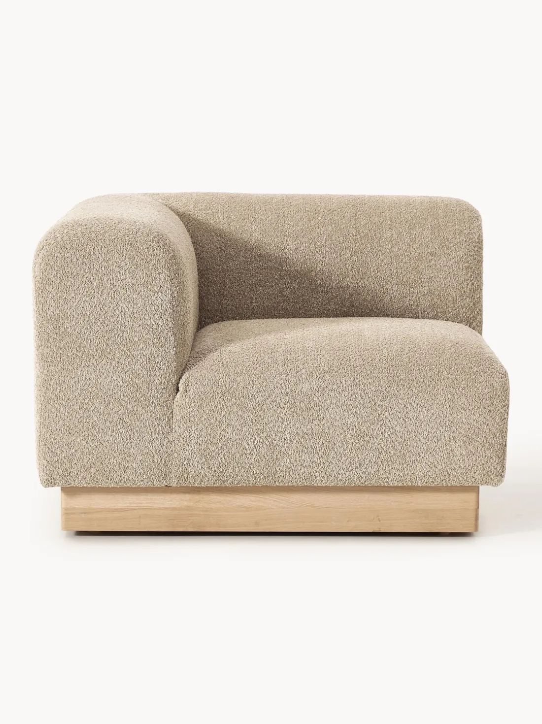 Módulo de esquina sofá de borreguillo bouclé Natalie