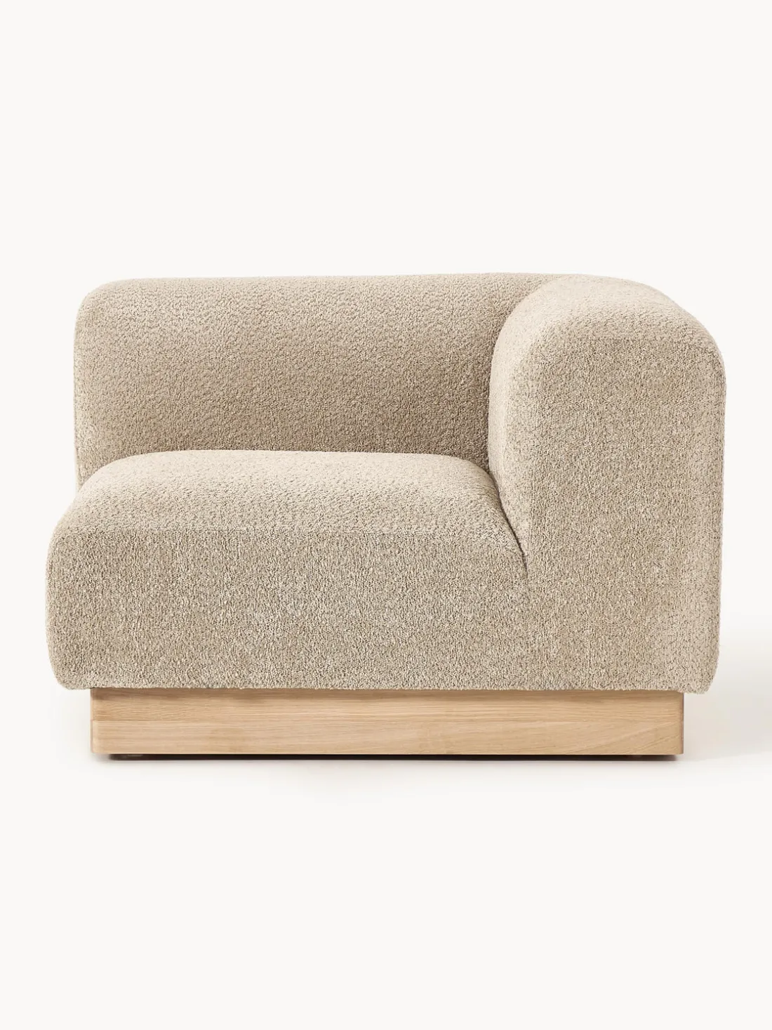 Módulo de esquina sofá de borreguillo bouclé Natalie