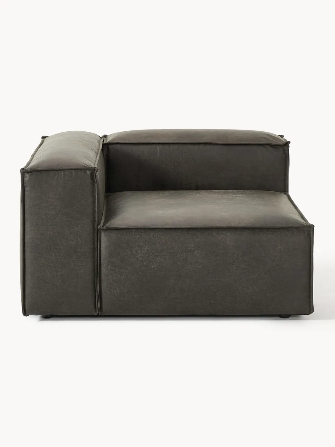 Módulo de esquina sofá de cuero reciclado Lennon