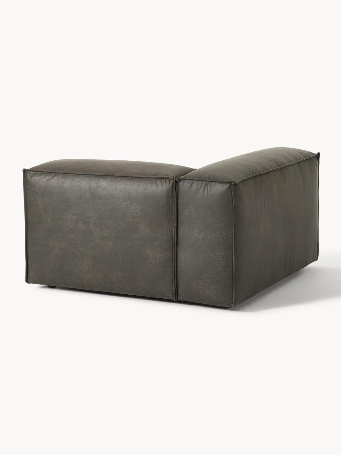 Módulo de esquina sofá de cuero reciclado Lennon