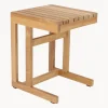 Mesa auxiliar de jardín de madera de teca Cero, 45 cm