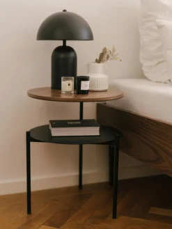 Mesa auxiliar redonda de madera Tu