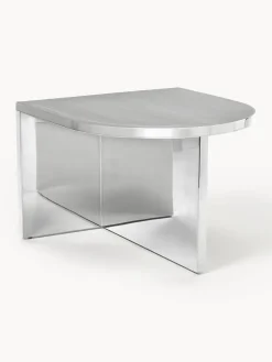 Mesa baja ovalada de metal Leander