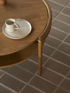 Mesa de centro artesanal de madera de roble RF1905