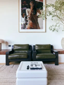 Mesa de centro artesanal de madera Space