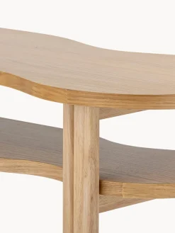 Mesa de centro de madera de caucho en forma orgánica Valria