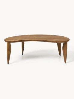 Mesa de centro de madera de nogal de forma orgánica Feve