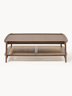 Mesa de centro de madera con espacio de almacenaje de tejido vienés Libby