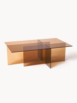 Mesa de centro de vidrio Anouk, 102 cm