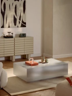 Mesa de centro en look metálico Lesley