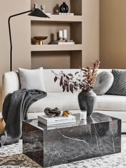 Mesa de centro en look mármol Lesley