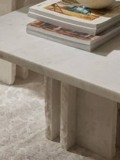 Mesa de centro en look mármol Selene