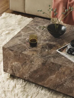 Mesa de centro en look mármol Lesley