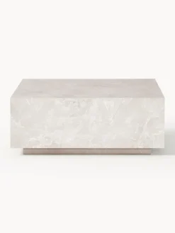 Mesa de centro en look travertino Lesley