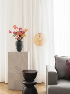 Mesa de centro en look travertino Lesley