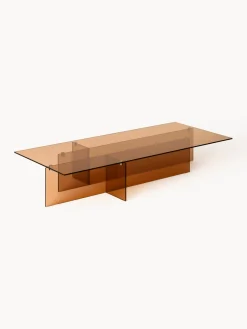 Mesa de centro grande de vidrio Anouk, 160 cm