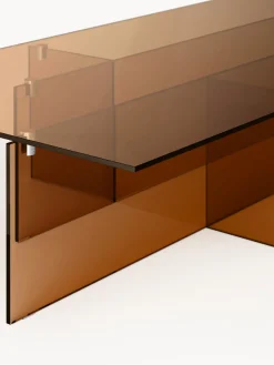 Mesa de centro grande de vidrio Anouk, 160 cm