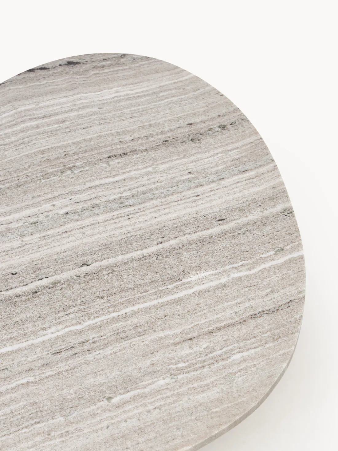 Mesa de centro grande de mármol con forma orgánica Naruto