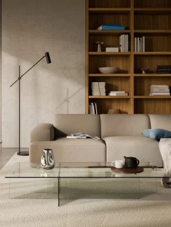 Mesa de centro grande de vidrio Anouk, 160 cm