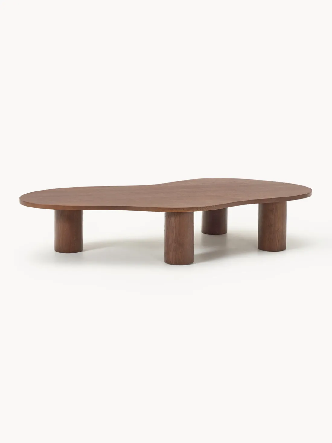 Mesa de centro grande de madera de roble con forma orgánica Didi