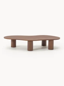 Mesa de centro grande de madera de roble con forma orgánica Didi