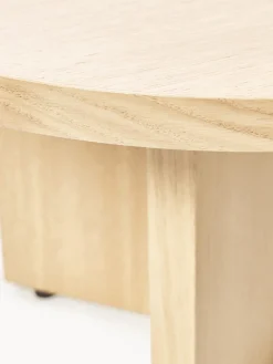 Mesa de centro ovalada de madera Toni