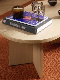 Mesa de centro ovalada de madera Toni