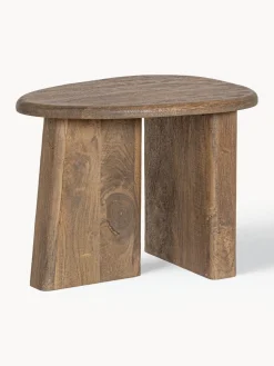 Mesa de centro ovalada de madera de mango Zacatecas