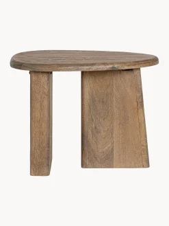 Mesa de centro ovalada de madera de mango Zacatecas