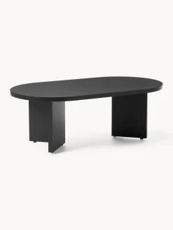 Mesa de centro ovalada de madera Toni