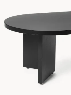 Mesa de centro ovalada de madera Toni