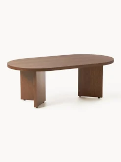 Mesa de centro ovalada de madera Toni