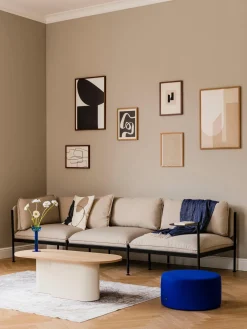 Mesa de centro ovalada de madera Looi