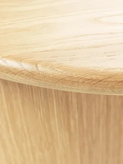 Mesa de centro ovalada de madera de roble Didi