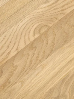 Mesa de centro ovalada de madera de roble Didi