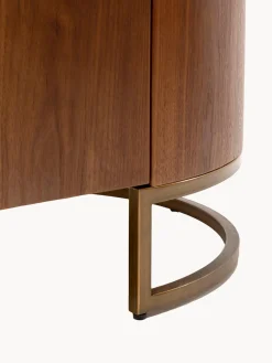 Mesa de centro ovalada de madera de nogal Giorgio