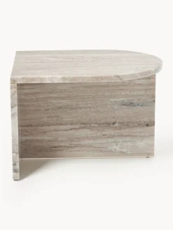 Mesa de centro ovalada de mármol Leander