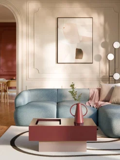 Mesa de centro rectangular con espacio de almacenamiento Alessa