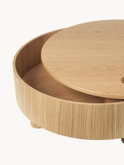 Mesa de centro redonda con espacio de almacenamiento Olles
