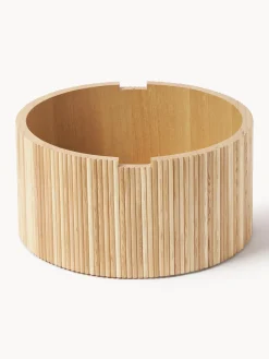 Mesa de centro redonda de madera Nele, con espacio de almacenamiento