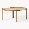 Mesa de centro redonda de madera de roble Woody