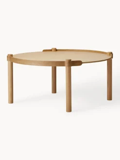 Mesa de centro redonda de madera de roble Woody