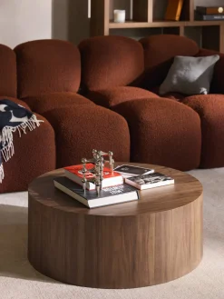 Mesa de centro redonda de madera Dan