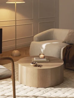 Mesa de centro redonda de madera Dan