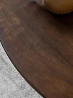 Mesa de centro redonda de madera de mango Sculpt