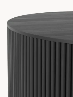 Mesa de centro redonda de madera con espacio de almacenamiento Nele