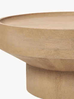 Mesa de centro redonda de madera de mango Benno