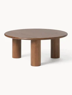 Mesa de centro redonda de madera de roble Didi