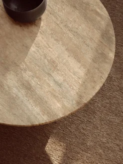 Mesa de centro redonda de travertino Epic, Ø 60 cm